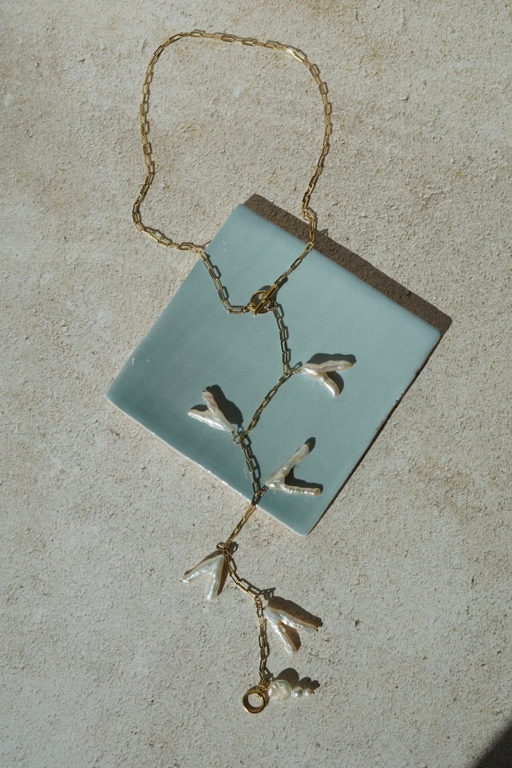 CHARLIE Keshi Pearl Link Chain Convertible Necklace