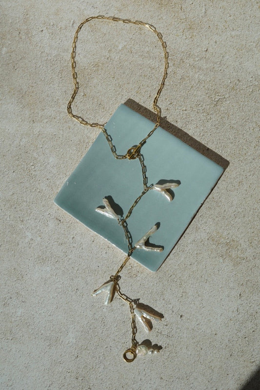 CHARLIE Keshi Pearl Link Chain Convertible Necklace