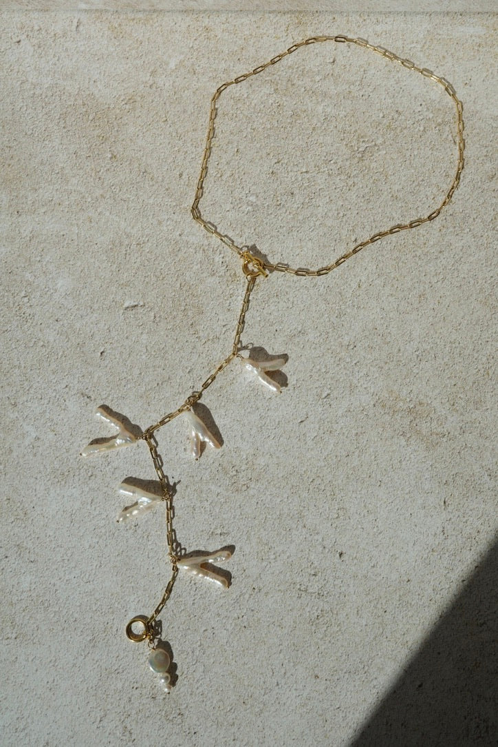 CHARLIE Keshi Pearl Link Chain Convertible Necklace