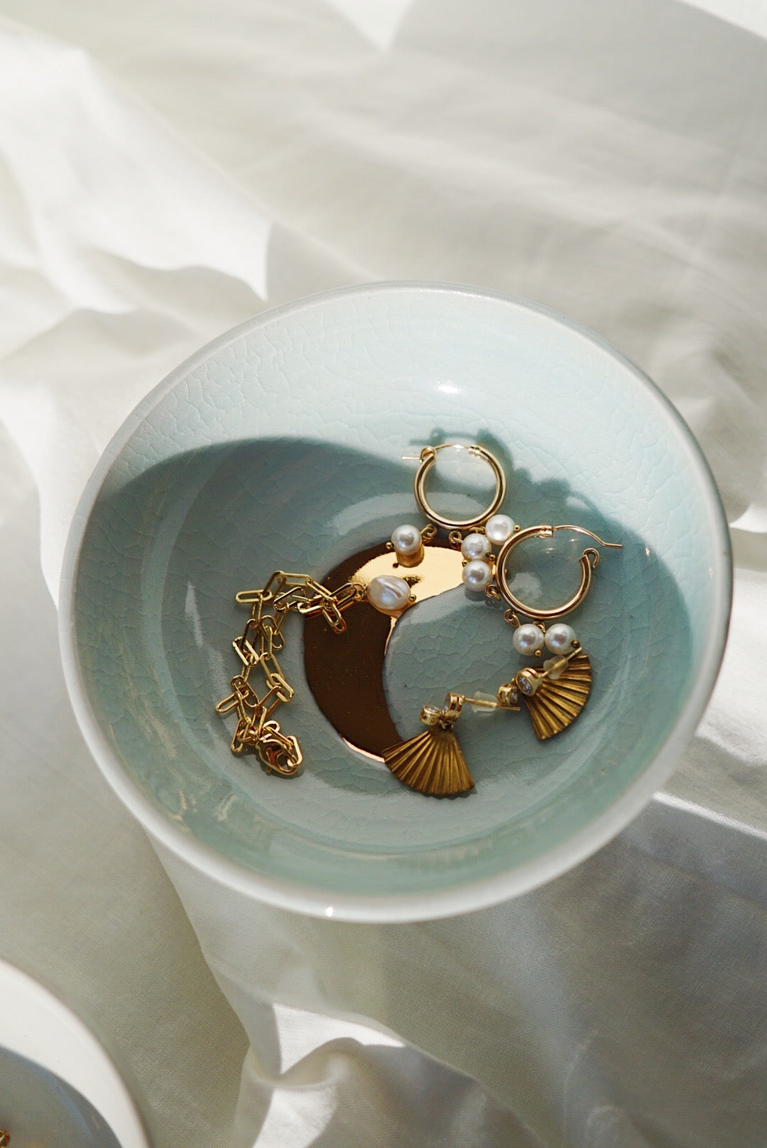 LUNA Celestial Jewelry Dish (Fatima's Clay Collaboration) Blue