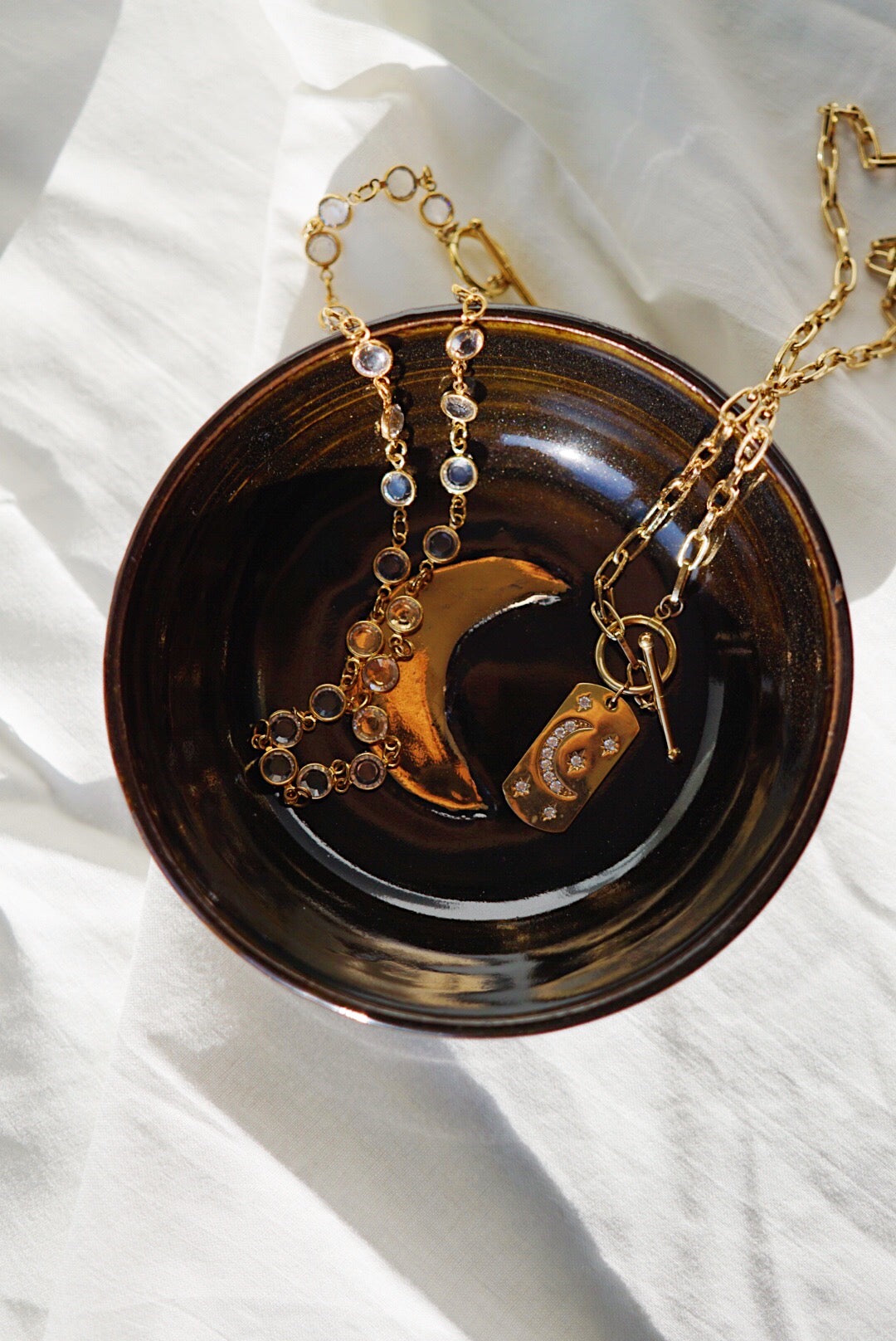 LUNA Celestial Jewelry Dish (Fatima's Clay Collaboration) Black