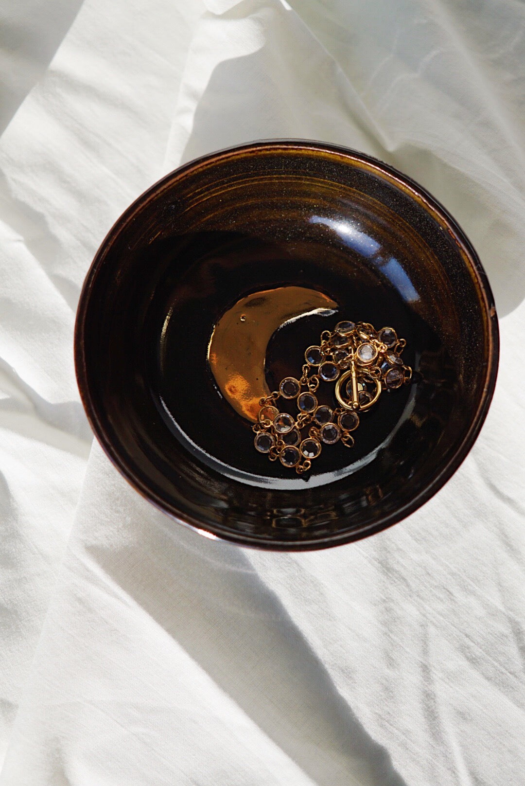 LUNA Celestial Jewelry Dish (Fatima's Clay Collaboration) Black
