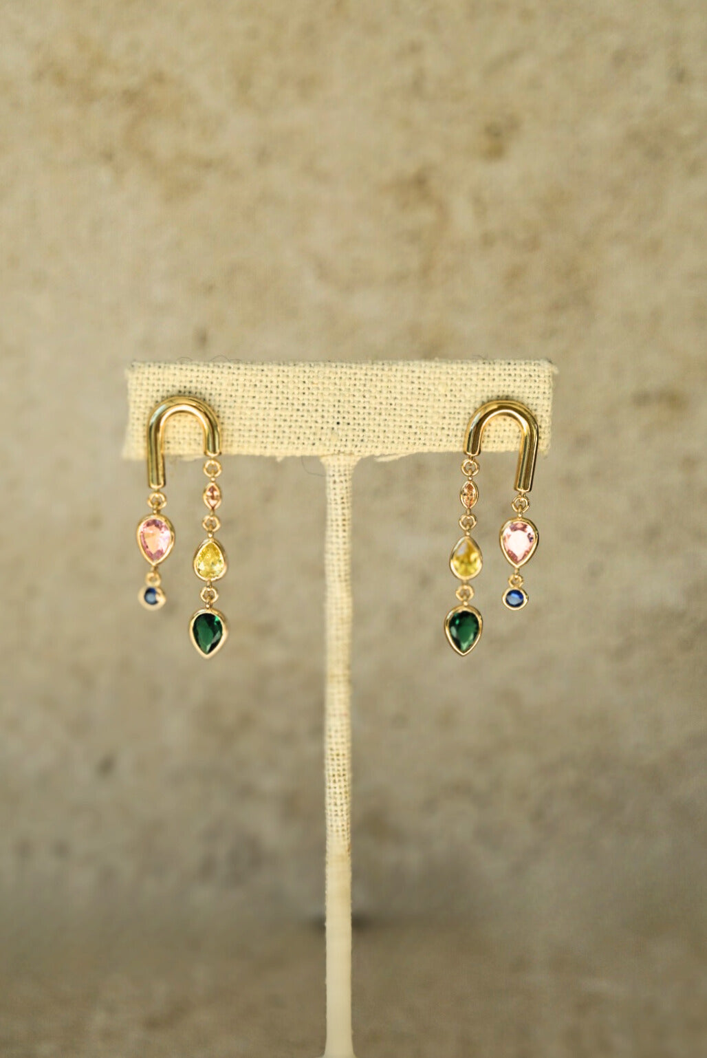 PICASSO Dangle Multi Color Crystal Earrings