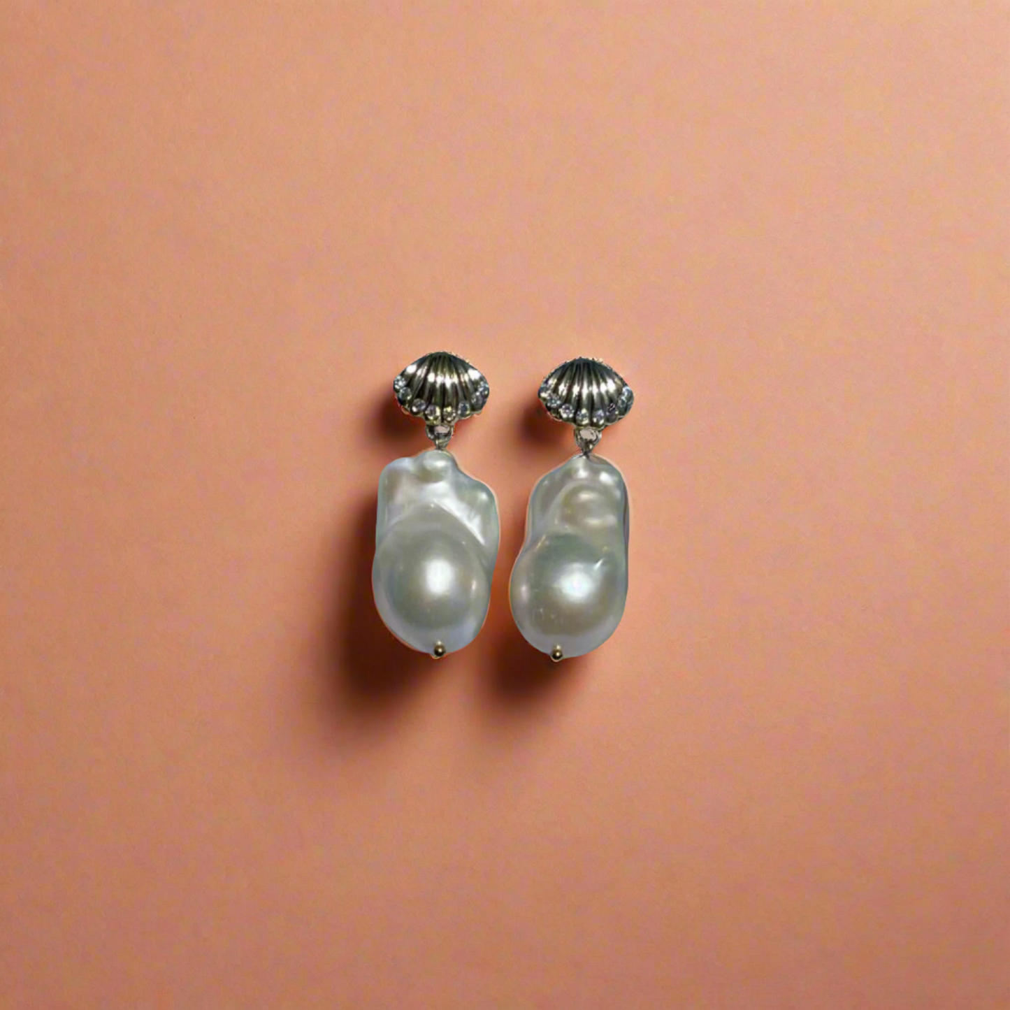 BILLIE Baroque Pearl Statement Earrings