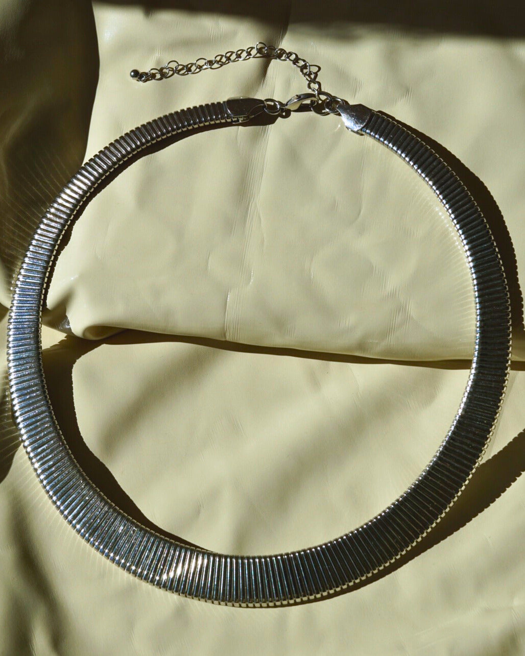 DORA Vintage Modernist Collar Necklace Silver